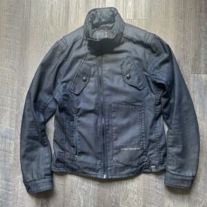 G Star Raw Denim Jacket Womens Medium Dark Blue Denim dark rinse womens Y2K